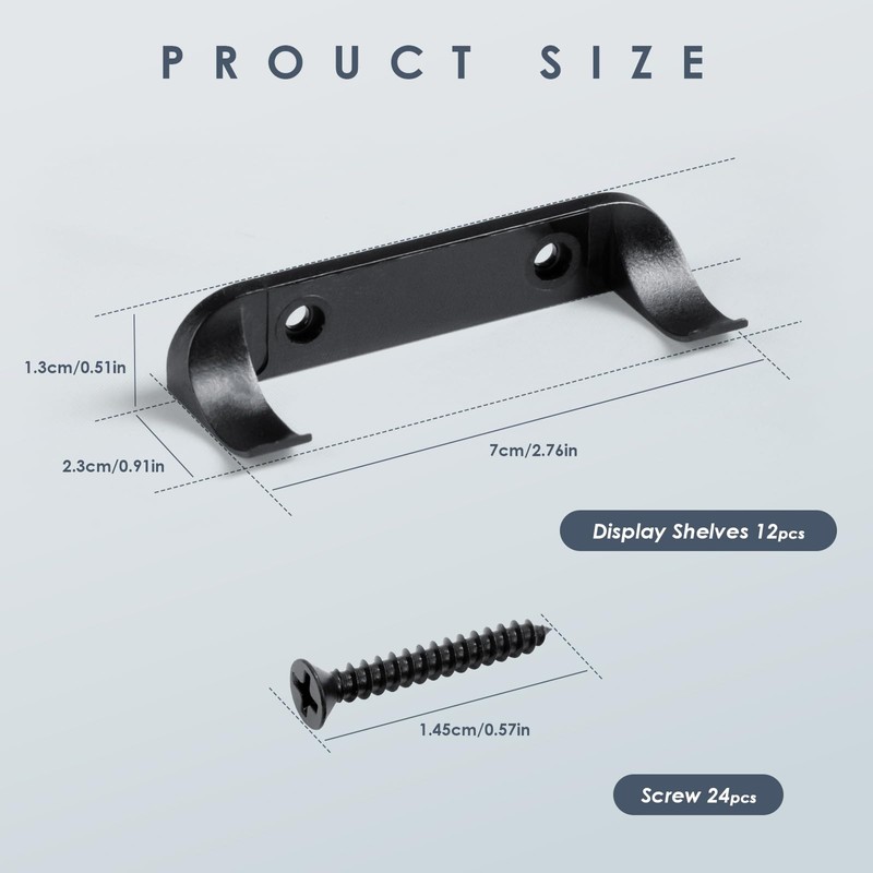 YHTCC 12PCS Wall-Mounted Car Display Shelves, for Displaying and Storing