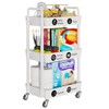 Laiensia 3-Tier Rolling Cart with Wheels,Multifunction Utility Storage carts, Kitchen