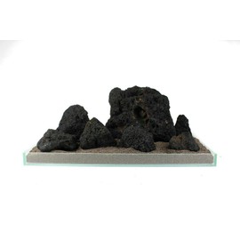 Aquarium Stones Fish Tank Decoration Aquascaping Malawi Natural Black Volcanic Lava Rock 1kg