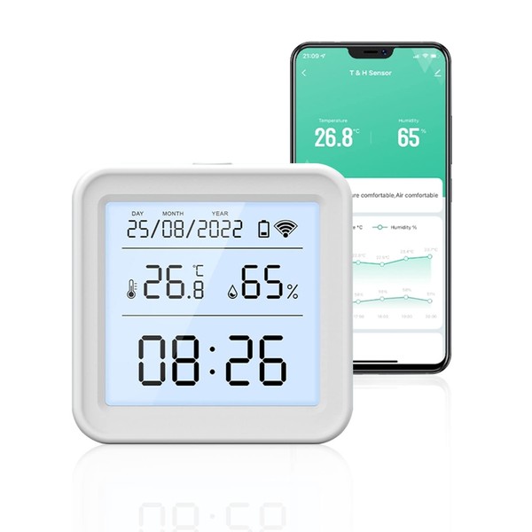 DIFCUL WiFi Thermometer Hygrometer - Mini LCD Digital Thermometer Hygrometer