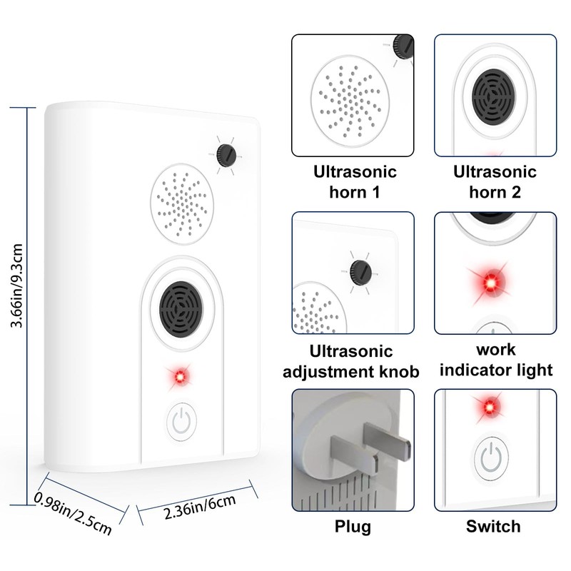 4Pack Upgraded Bat Repellent Deterrent Devices for Attic, Ultrasonic Bat