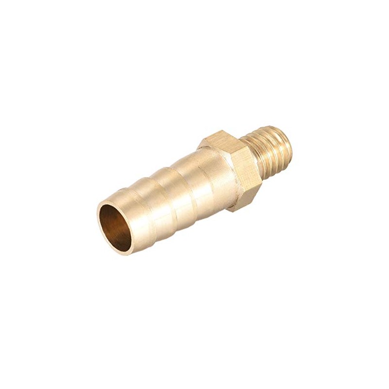 sourcing map 2 Pieces Brass Fitting Connector M8-1 mm Pitch