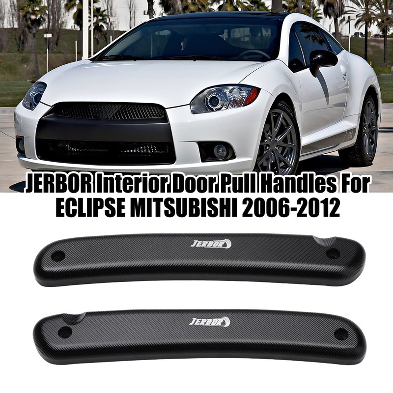 Jerbor 2Pcs Aluminium Car Interior Door Pull Handle for Mitsubishi