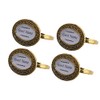 4 x Christmas NAPKIN HOLDER Ring with Name Card -