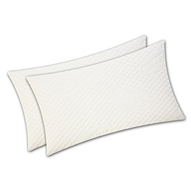 V.I.P. VERY IMPORTANT PILLOW - Coppia Federe No Stress Effetto Massaggio con Zip, Protezione Guanciale Made in Italy, Bianco, 50 X 80 Cm