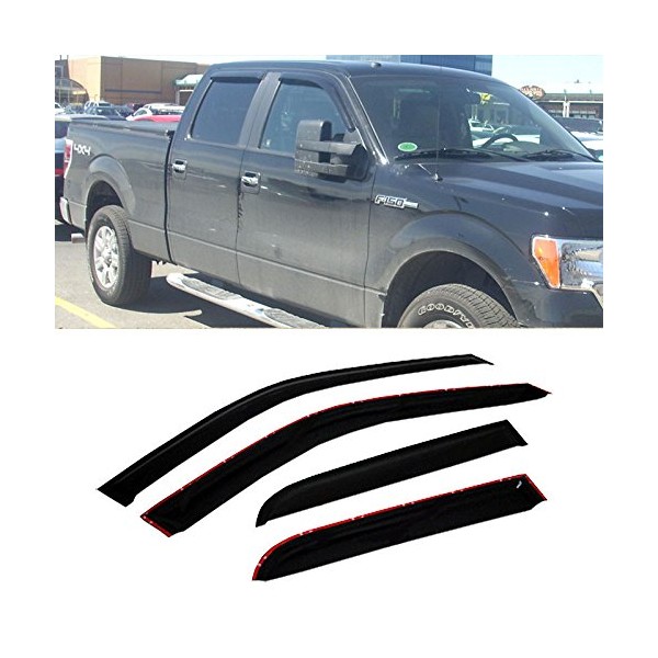 Laprive Auto 4pcs for 09-14 F150 SuperCrew Cab Sun Rain