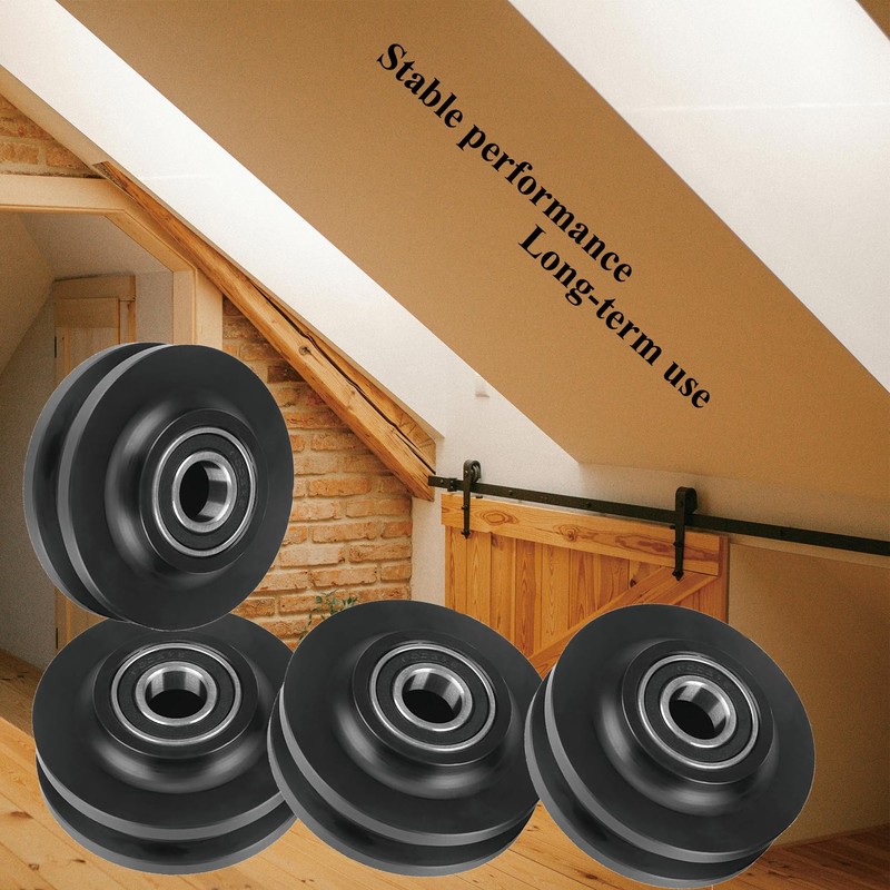 4Pcs Sliding Barn Door Wheel Heavy Duty Cabinet Window Pulley