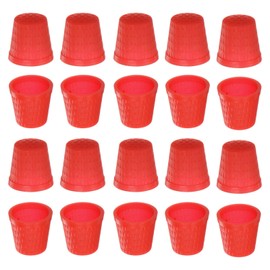 sourcing map Pack of 100 Sewing Thimbles Plastic Sewing Thimble Finger Protector Finger Protector Fingertip Quilting Craft Embroidery Accessories Craft Sewing Tools Red