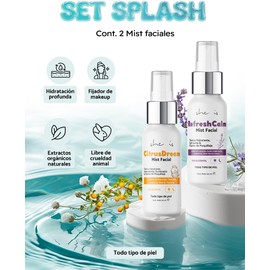 SHE IS SKINCARE Set Tónicos Hidratantes Faciales, Calmante y Energizante, con extractos naturales (2 piezas)