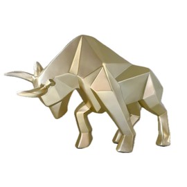 SMRTHMRT Abstract Geometric Sculptures Animals Statues,Collectible Figurines Home Office Tabletop Ornaments (Gold)