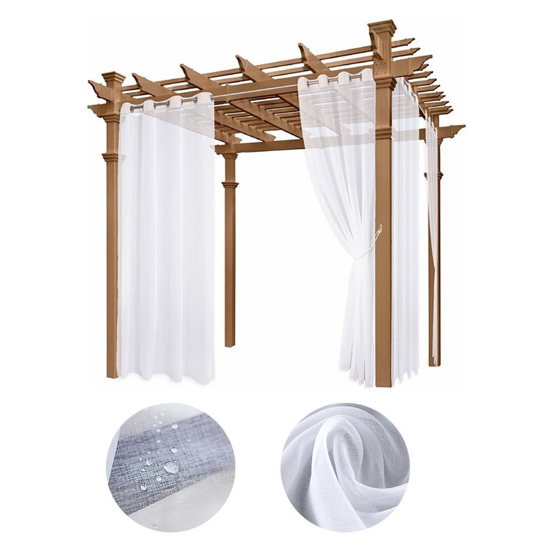 Waterproof Indoor Outdoor Curtains Sun Blocking Curtains for Bedroom Porch