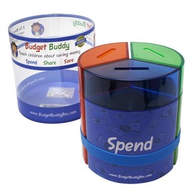 Save Spend Share Jar – Teach Smart Money Habits! - Colour: Blue