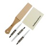 TechDiamondTools Knife Sharpening Kit, 11” Long Leather Paddle Strop for