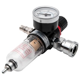 Riloer 1/4" Air Compressor Moisture Water Trap Filter Regulator Separator Mount Fitting