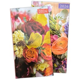 2026 Diary Slim Week to View Fashion Floral Photographic in CDU Random.
