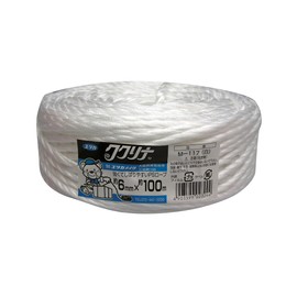 Yutaka Make M-117 PS Rope, White, 0.2 inches (6 mm) x 329.4 ft (100 m)