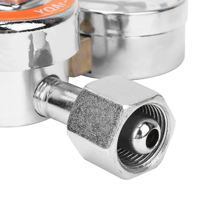 Dual Tube Argon Pressure Regulator Reducer Female Thread G5/8 Inch