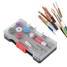 Kit de herramientas para pelar cables con taladro eléctrico | Pelacables AWG de alta eficiencia, cable sólido y duro, longitud de pelado ajustable, ap