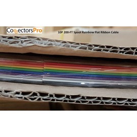Pc Accessories 10 Feet IDC 10P Rainbow Color Flat Ribbon Cable 10 Conductors for 2.54mm Pitch Connectors