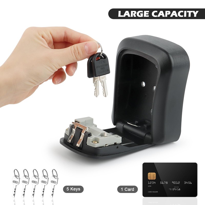 UKOFEW Waterproof and rustproof key box, key box with 4-digit