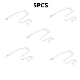 For Motorola 5x Transparent Coil Acoustic Air Tube Earplug For 2 Way Radio Earpiece Headset