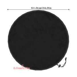 Klmnop 600D Oxford Dartboard Cover, 61x8cm Waterproof Dustproof Dart Board Cover with Drawstring for Outdoor Indoor Dartboard(Black)
