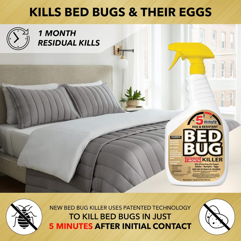 Harris 5 Minute Kill Time Bed Bug Killer Spray, Odorless