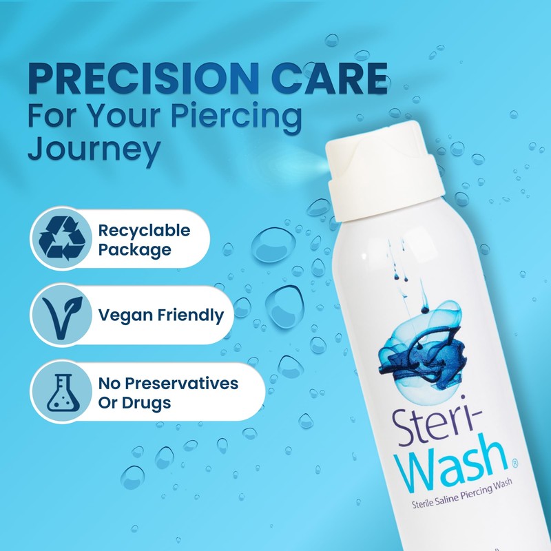STERI - WASH Steri-Wash Aftercare Piercing Wash 8oz