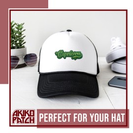 AKIKOPATCH (Letters) Zodiac Sign Embroidery Iron On Patches, Size 3" Sew Patches for Clothes Backpack Bag, Astrology Embroidered Patches, Constellation Fabric Patches DIY Spiritual Gifts (Capricorn)