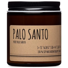 Maison Palo Santo | Pure Palo Santo Candle | Essential Oil Aromatherapy Candle | 4oz Soy Wax Palo Santo Scented Candle | Palo Santo from Ecuador | Purification & Cleansing Candle |Free Palo Santo