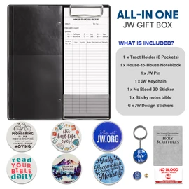 JW Ministry Supplies, jw.org Gifts, Jehovah Witness Accessories, JW Field Service Supplies, JW Ministry Organizer, jw.org Pins, JW Magazine and Tract Holder, JW Gifts Pioneer, jw.org Stickers No Blood