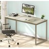 SHW Triangle-Leg Home Office Computer Desk, Silver/Gray