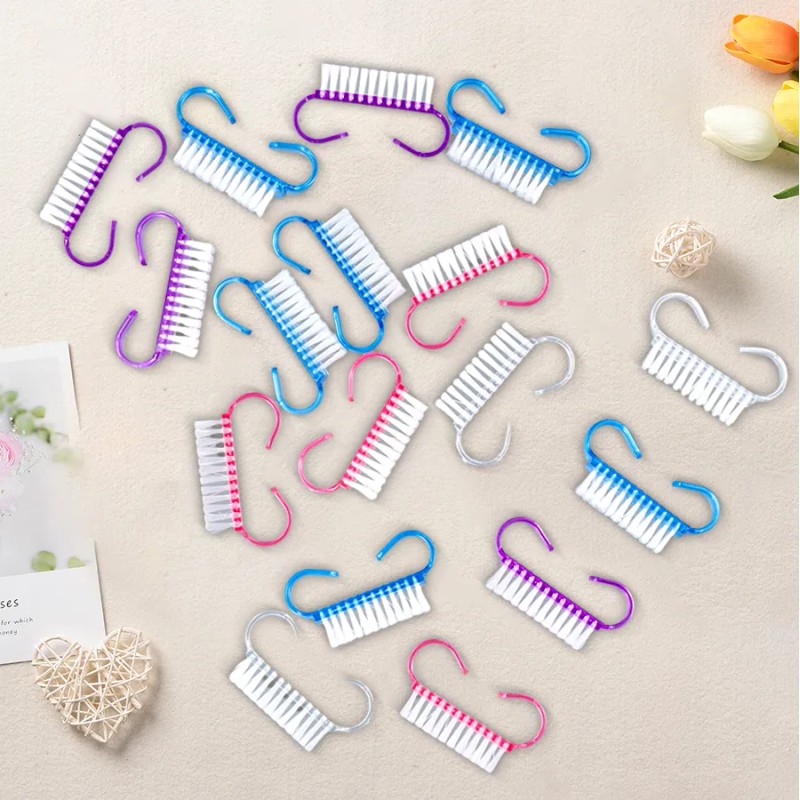 24 Pzs Cepillos Para Uñas Cepillos Limpieza De Uñas Plástico