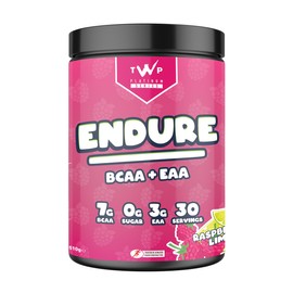 TWP TWP Nutrition Platinum Series Endure, EAAs & BCAAs Electrolyte Blend Pre, Intra and Post Workout, Zero Sugar, 510g and 30 Servings, 18 Great Flavours (Raspberry Lime)