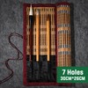 Bamboo Roll Up Brush Holder, 7/8/9 Slot Calligraphy Pen Case,