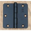 Penrod Black Door Hinges 3.5 Inch with 1/4 Inch Radius