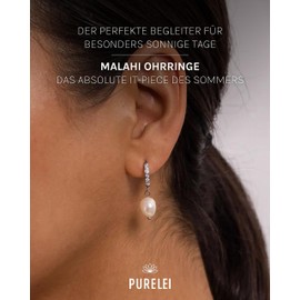 PURELEI® Malahi Earrings - Women's Earrings Made of Durable Stainless Steel - Waterproof Earrings Women - 1.3 cm Diameter - Fashion Jewellery for Your Individual Look, Stainless Steel, Cubic Zirconia