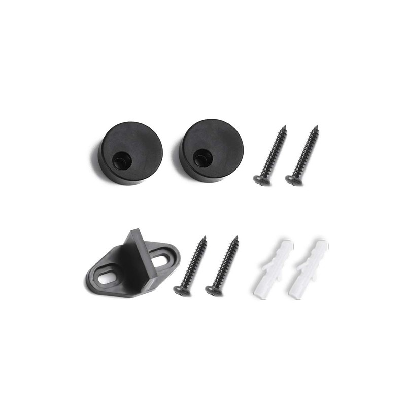 SMARTSTANDARD Sliding Barn Door Hardware Hangers 2pcs (Black) (I Shape