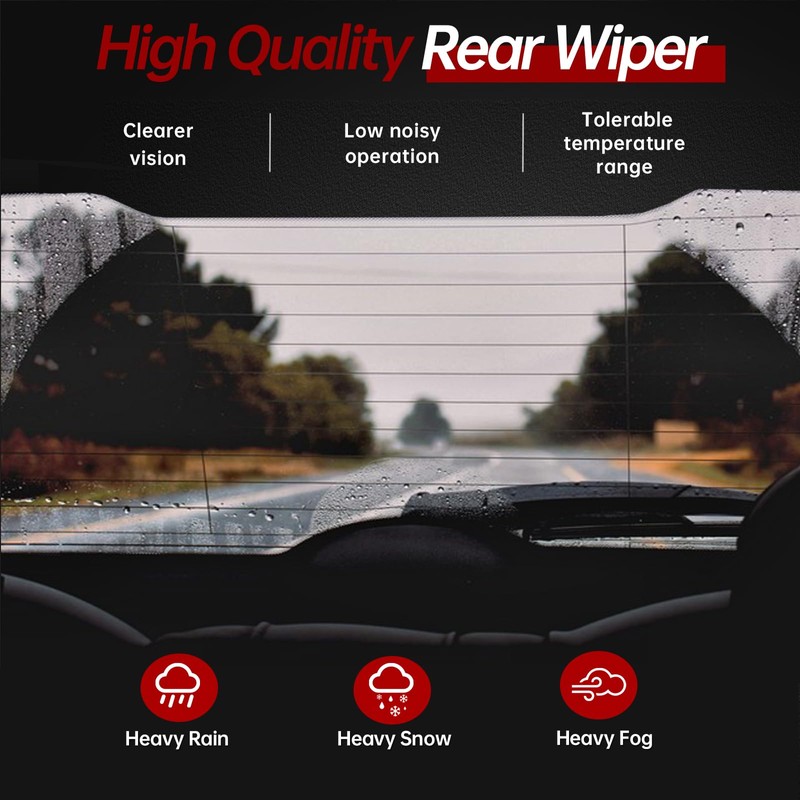 OTUAYAUTO Rear Windshield Wiper Arm Blade Set - Replacement for