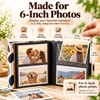 6-Inch Photo Album for Family Memories – 200-Pocket Fabric Cover