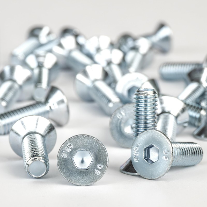 50 x Hexagon Socket Countersunk Screws - Full Thread -