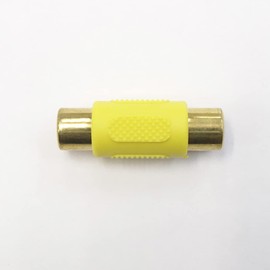 KAMON RCA Extension Adapter (Female/Female) / Gold (Yellow Line) [R-FFY]