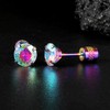 VOLUKA Titanium Colorful Cubic Zirconia Earrings Hypoallergenic for Sensitive Ears,
