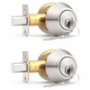 Probrico Keyed Alike Double Cylinder Deadbolt, 2 Side (Both) Keyed