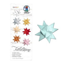 Ursus 3210036 Paper Strips for Froebel Stars 1.5 x 50 cm Turquoise Coloured Drawing Paper 80 Strips for Approximately 20 Stars Craft Classic Christmas