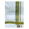 Stylesindia Cotton Dhotis for Men with Gold Zari Border |