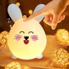 Silicone Night Light Cute Cartoon Mouse USB Rechargeable Tap Control