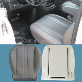 Chevy, GMC Driver Bottom Seat Cover Gray + Foam Cushion For 2003-2014 Chevy Express GMC Van