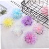 PACKOVE 6Pcs Elastic Hair Bands Plastic Ball Ponytail Holders White