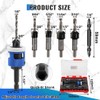 BRSCHNITT Countersink Drill Bit Set with Adjustable Depth Stop, Carbide